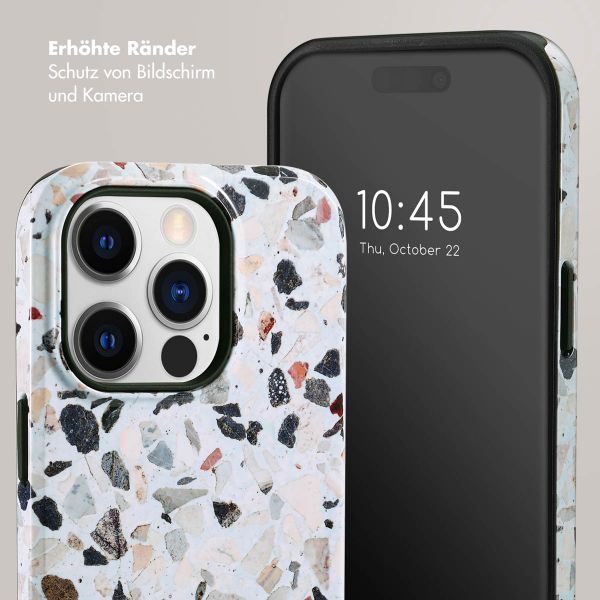 Selencia Vivid Tough Back Cover für das iPhone 14 Pro - Chic Terazzo