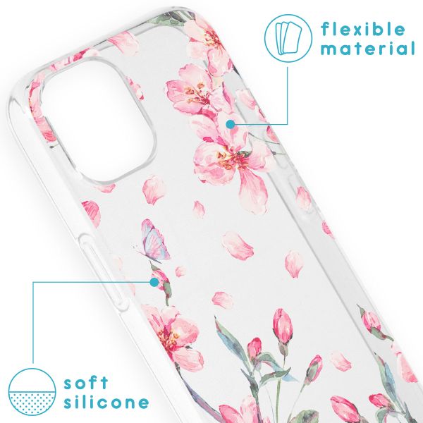 imoshion Design Hülle für das iPhone 13 - Blume - Rosa