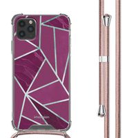 imoshion Design Hülle mit Band iPhone 11 Pro Max - Bordeaux Graphic