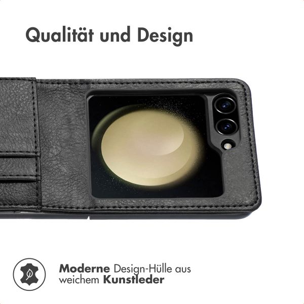 imoshion Luxuriöse Klapphülle Samsung Galaxy Z Flip 7 FE - Schwarz