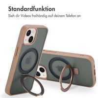 Accezz Ring Stand Backcover mit MagSafe Apple iPhone 15 - Braun