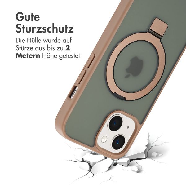Accezz Ring Stand Backcover mit MagSafe Apple iPhone 15 - Braun