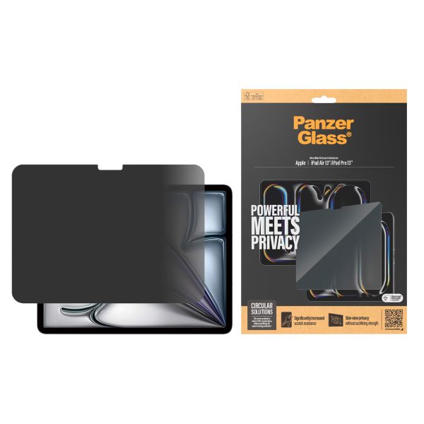 PanzerGlass Privacy Displayschutz Ultra-Wide Fit Apple iPad Pro 13 (2025) M5 / (2024) M4 / Air 13 Zoll (2025) M3 / (2024) M2