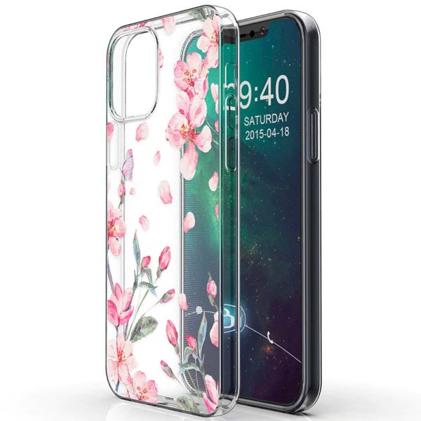 imoshion Design Hülle iPhone 12 (Pro) - Blume - Rosa