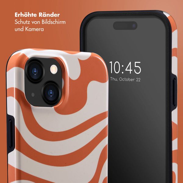 Selencia Vivid Tough Back Cover für das iPhone 15  - Dream Swirl Orange