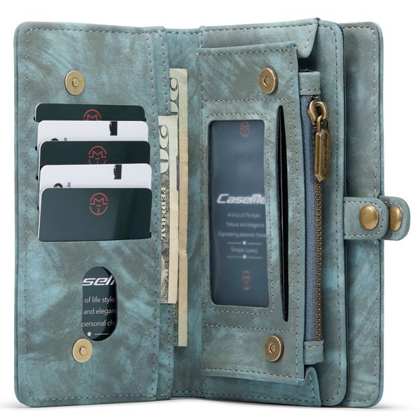 CaseMe Luxuriöse 2-in-1-Portemonnaie-Klapphülle Leder Samsung Galaxy S21