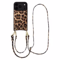Selencia Nova HandyHülle mit Kordel und Kartenhalter Apple iPhone 18 Pro / 17 Pro - Leopard