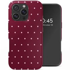 Selencia Vivid Rückabdeckung mit MagSafe Apple iPhone 17 Pro Max - Happy Dots Burgundy