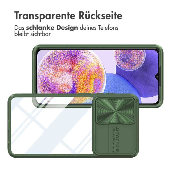 imoshion Back Cover mit Kameraschieber für das Samsung Galaxy A23 (5G) - Dunkelgrün