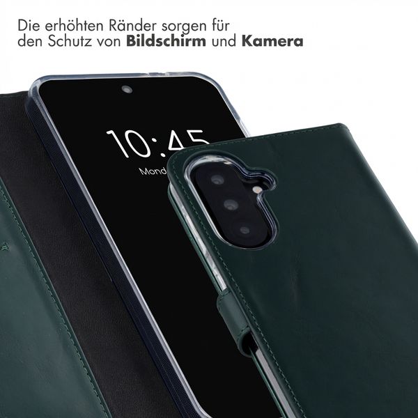 Selencia Echtleder Klapphülle Samsung Galaxy A37 (5G) - Grün