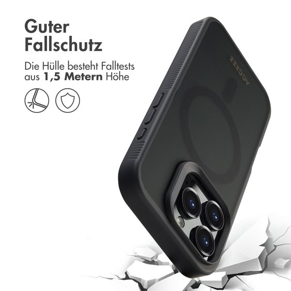 Accezz Rugged Frosted Back Cover mit MagSafe Apple iPhone 16 Pro Max - Schwarz