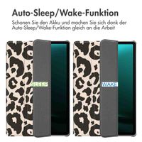 imoshion Design Trifold Klaphülle Samsung Galaxy Tab S10 Plus / Tab S9 FE Plus / Tab S9 Plus - Leopard