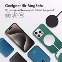 imoshion Color Backcover mit abnehmbarem Handykette und MagSafe Apple iPhone 15 Pro - Dunkelgrün