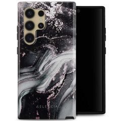 Selencia Vivid Back Cover Samsung Galaxy S24 Ultra - Chic Marble Black
