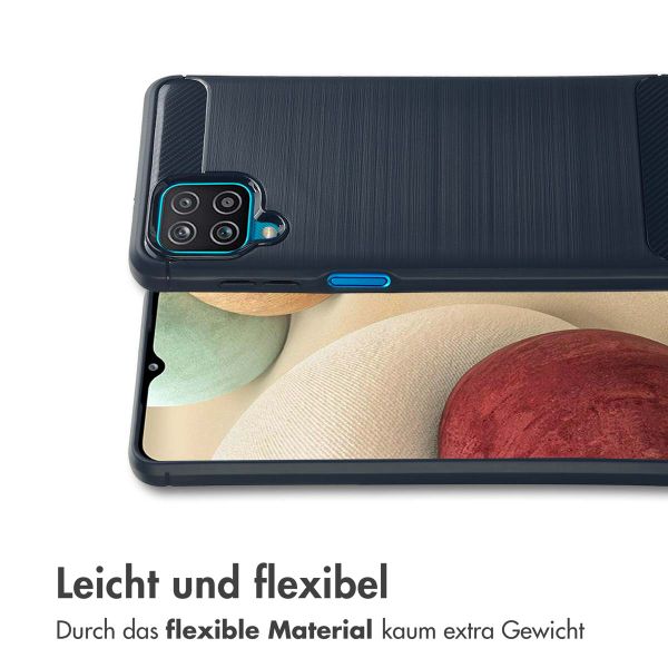 imoshion Brushed Back Cover für das Samsung Galaxy A12 - Dunkelblau