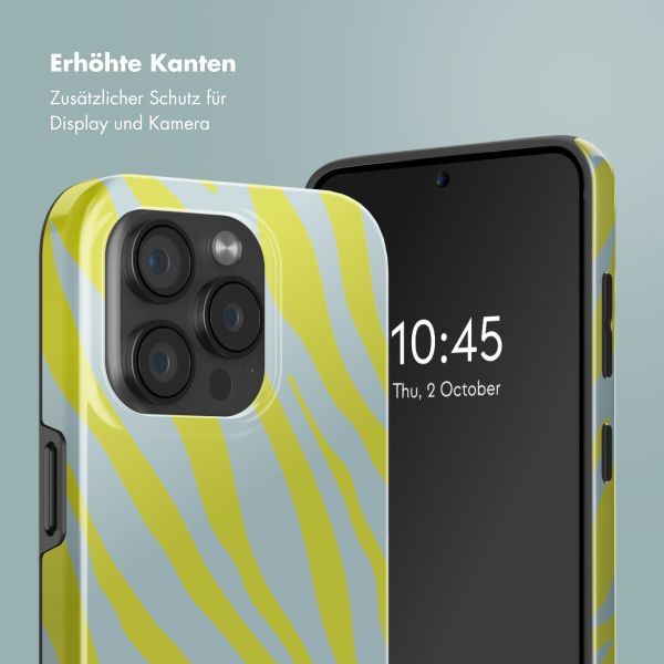 Selencia Vivid Rückabdeckung mit MagSafe Apple iPhone 15 Pro - Zebra Winter Sky Titanium Yellow