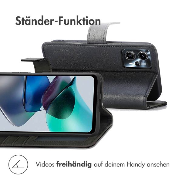 imoshion Luxuriöse Klapphülle Motorola Moto G13 / G23 - Schwarz