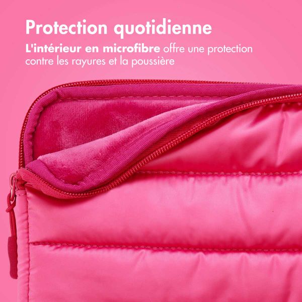 imoshion Puffer Laptop Hülle 13-14 Zoll - Laptop Sleeve - Hot Pink