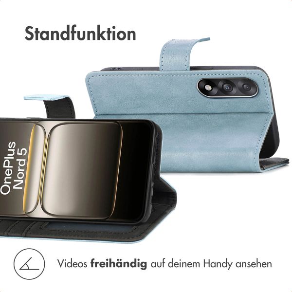 imoshion Luxuriöse Klapphülle OnePlus Nord 5 - Hellblau