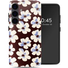 Selencia Vivid Back Cover Samsung Galaxy S24 - Choco Flower Pop