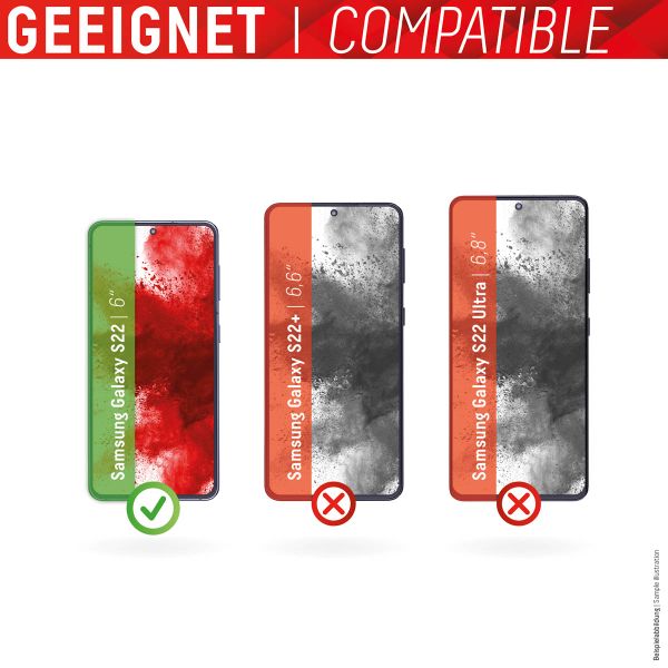 Displex Bildschirmschutzfolie Real Glass Full Cover Samsung Galaxy S22