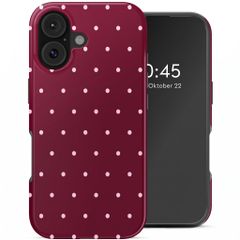 Selencia Vivid Rückabdeckung mit MagSafe Apple iPhone 17 - Happy Dots Burgundy