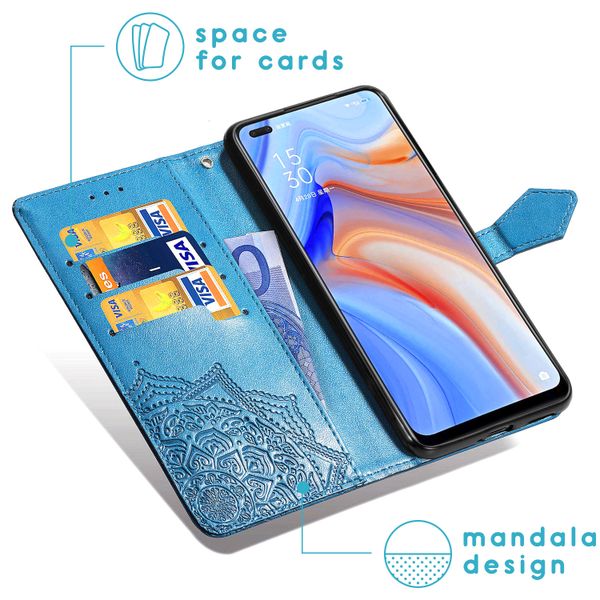 imoshion Mandala Klapphülle Oppo Reno4 5G - Türkis