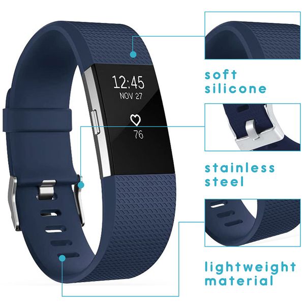 imoshion Silikonband für das  Fitbit Charge 2 - Dunkelblau