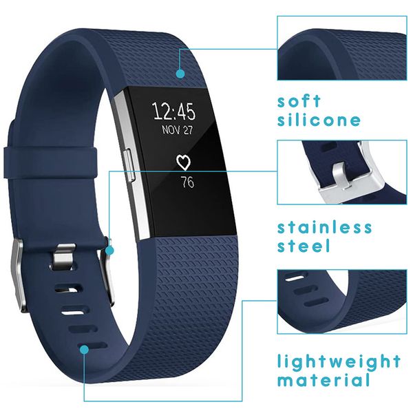 imoshion Silikonband für die Fitbit Charge 2 - Dunkelblau