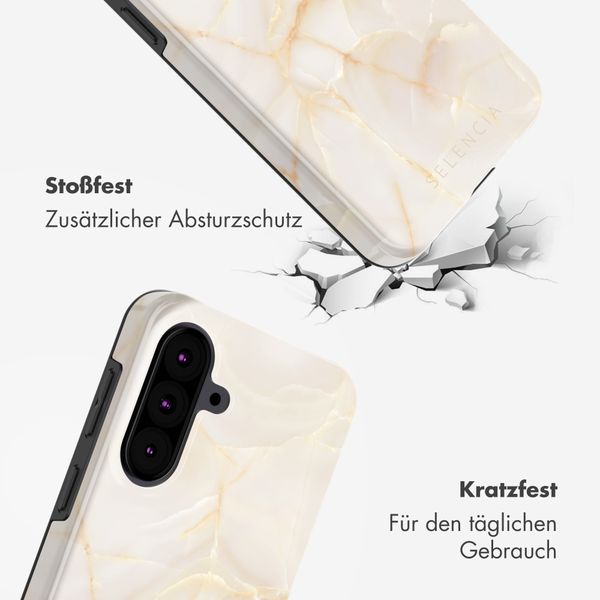 Selencia Vivid Back Cover Samsung Galaxy A37 (5G) - Golden Beige Marble