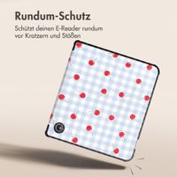 imoshion Design Klappbare Klapphülle Kobo Libra Colour - Cherry Check