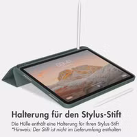 Accezz Smarte Klapphülle aus Silikon Apple iPad Air 11 Zoll (2025) M3 / (2024) M2 / Air 5 (2022) / Air 4 (2020) - Dunkelgrün