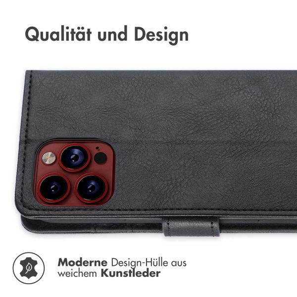 imoshion Luxuriöse Klapphülle für das iPhone 15 Pro Max - Schwarz