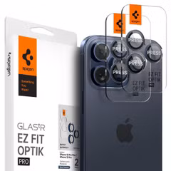 Spigen GLAStR Kamera Schutzglas 2er Pack für das Apple iPhone 17 Pro / 17 Pro Max / 16 Pro / 16 Pro Max / 15 Pro / 15 Pro Max / 14 Pro / 14 Pro Max - Titan Schwarz