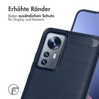 imoshion Brushed Back Cover für das Xiaomi 12 / 12X - Dunkelblau