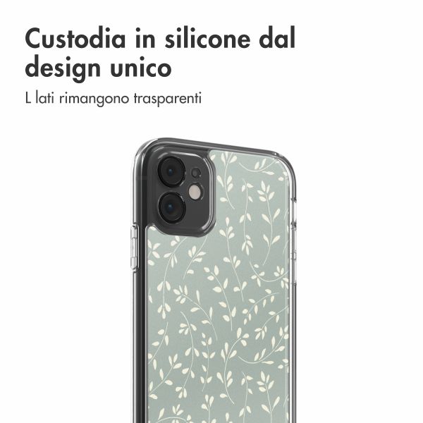 imoshion Design Hülle Apple iPhone 11 - Smoke Green Flowers
