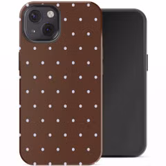 Selencia Vivid Rückabdeckung mit MagSafe Apple iPhone 13 - Happy Dots Chocolate