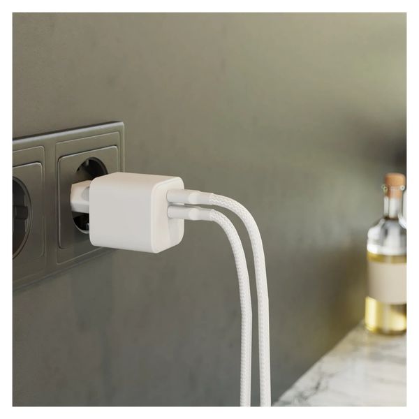 Zens Kompaktes Ladegerät 2x USB-C 45W - Netzteil - Weiß