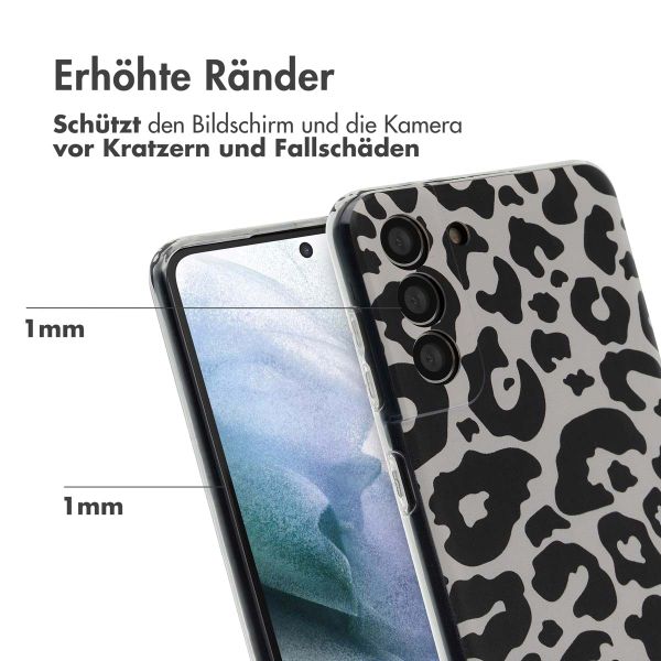 imoshion Design Hülle Samsung Galaxy S21 Plus - Leopard Transparent