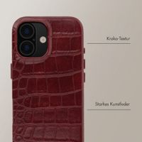 Selencia Croco Backcover mit MagSafe Apple iPhone 16 - Burgundy