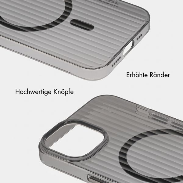 Accezz Lite Backcover mit MagSafe | Fluted | Apple iPhone 14 - Schwarz