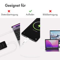 imoshion ﻿Lightning- auf USB-C-Kabel – nicht MFi-zertifiziert – Geflochtenes Gewebe – 1 m – Weiß