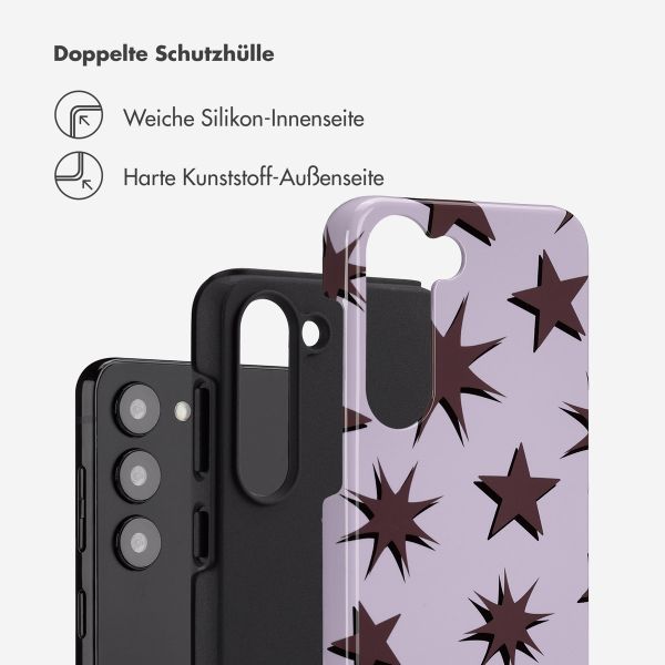 Selencia Vivid Back Cover Samsung Galaxy S23 - Stars Plum Lilac