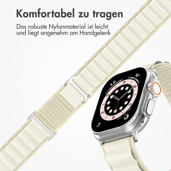 Accezz Nylon Alpine Armband für Apple Watch | 38/40/41/42 mm - Polarstern