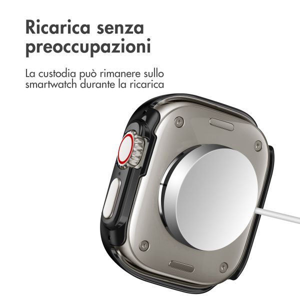 imoshion Full Cover glänzendes Hard Case Apple Watch Ultra / Ultra 2 / Ultra 3 - 49 mm - Schwarz