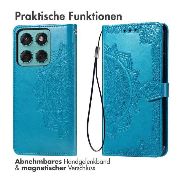 imoshion Mandala Klapphülle Motorola Edge 60 Pro - Türkis