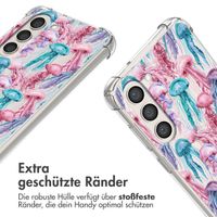 imoshion Design Hülle mit Band Samsung Galaxy S23 Plus - Jellyfish Watercolor