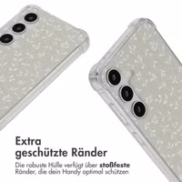 imoshion Design Hülle mit Band Samsung Galaxy S24 - Smoke Green Flowers