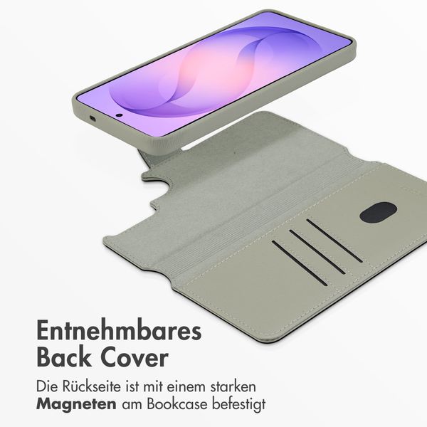Accezz 2-in-1 Klapphülle aus Leder mit MagSafe Samsung Galaxy S26 Ultra - Light Grey