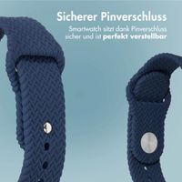 imoshion Geflochtenes Silikonarmband für das  Apple Watch Series 1 t/m 9 / SE (38/40/41 mm) | Series 10 / 11 (42 mm) - Dunkelblau